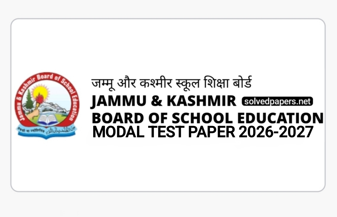 JKBOSE Modal Test Paper 2026-2027